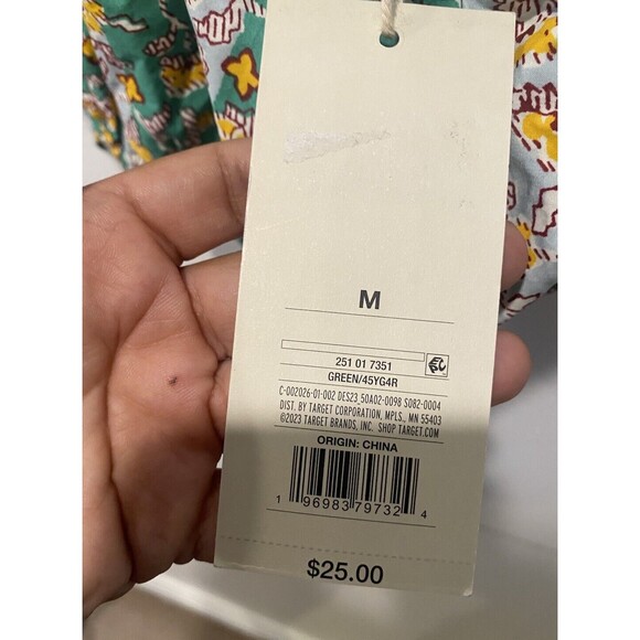 RHODE For target Green crop top Cottagecore  M - Picture 4 of 8